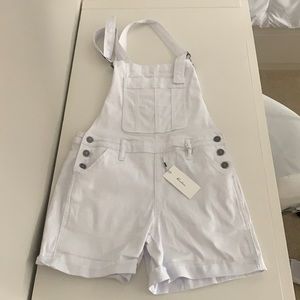 White Short Overalls